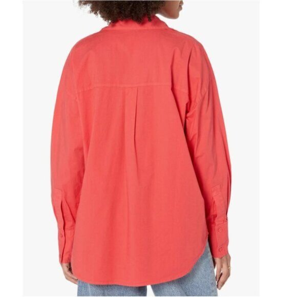 Monrow Poplin Oversized Button Down Shirt - M - Picture 3 of 7